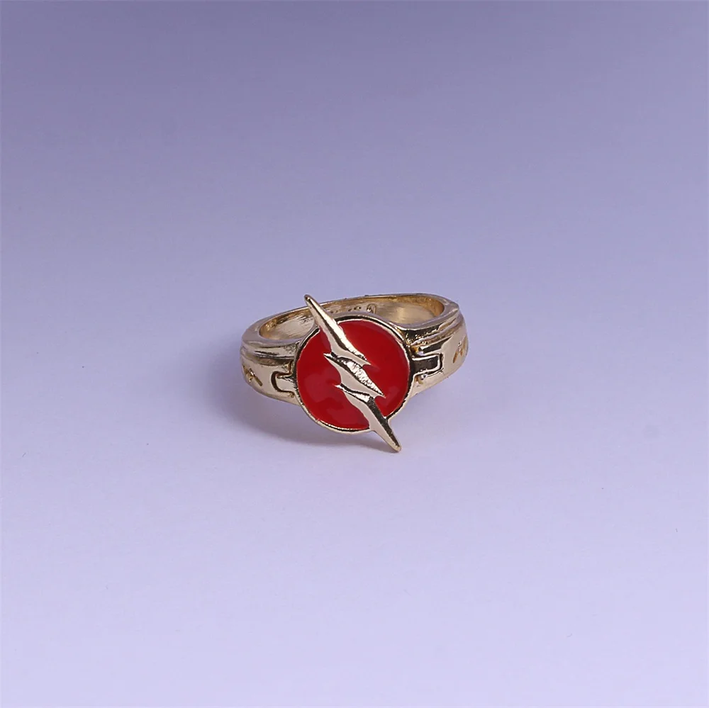 Superhero Flash DC Movie Comics Jewelry Replica Flash Season 2 New Arrival Rings for Men Women Metal (2)