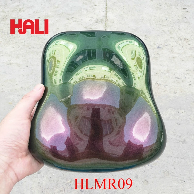 Зеркальный пигментный порошок хромового пигмента Хамелеона, товар: HLMR09, Цвет: Золотой/красный/фиолетовый, 1 лот = 1 грамм