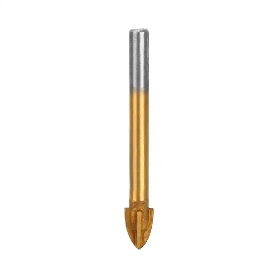 Drill Bit Titanium Coated Carbide Glass Drill Woodworking 4 Cutting Edges Cross Drill Bit Spear Head Tool Tile Hole Opener-10mm Drill Bit Titanium Coated Carbide Glass Drill Woodworking 4 Cutting Edges Cross Drill Bit Spear Head Tool Tile Hole Opener-10mm