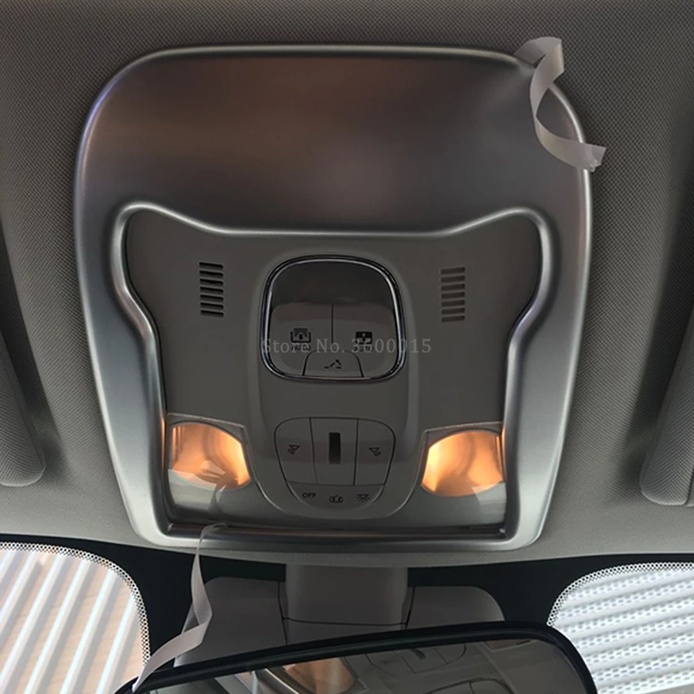 

For Jeep Renegade 2014-2018 2019 ABS Matte Reading Lamp Reading light Decoration Cover Trim Frame Car Interior Accessories 1pc