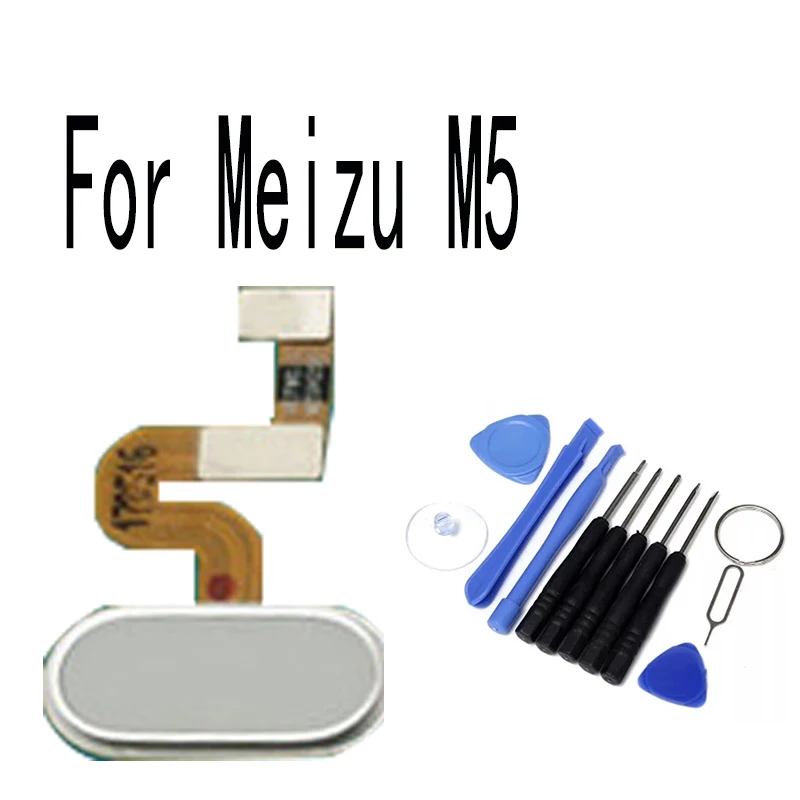 

100% New Home Button FingerPrint Touch ID Sensor Flex For Meizu M5 5 tool kit gift