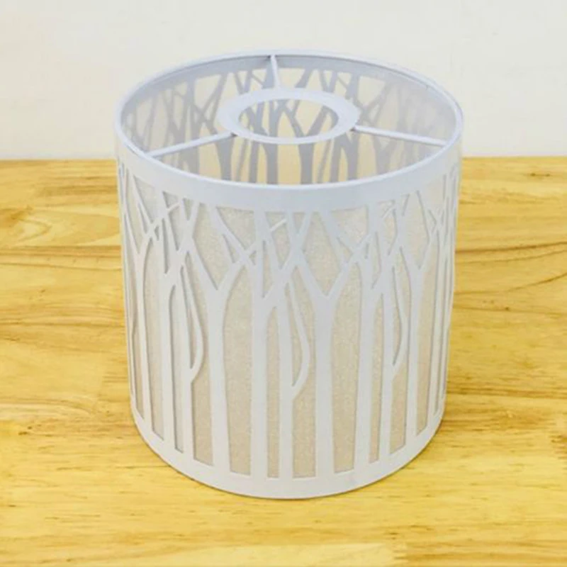 

1 Pc Lampshade Lamp Cover White Metal Floral Table Ceiling Pendant Light Shade Portable Lighting Accessories