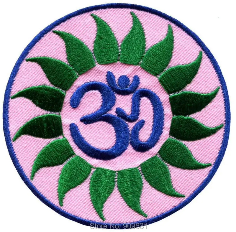 

Hindu aum om infinity hindi yoga peace trance applique iron-on patch