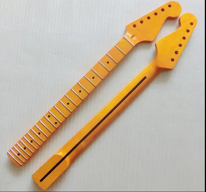 New Canadian maple guitar neck DIY accessories yellowish light treatmentmaple guitar neck