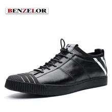 BENZELOR Quality Brand Men Shoes 2017 Fashion Casual Genuine Leather Chaussure Homme Popular Comfortable Zapatos Schoenen SD7016