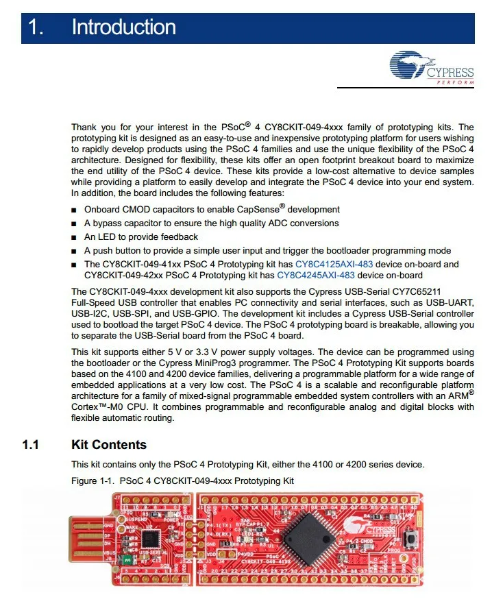 CY8CKIT-049-42XX INFO