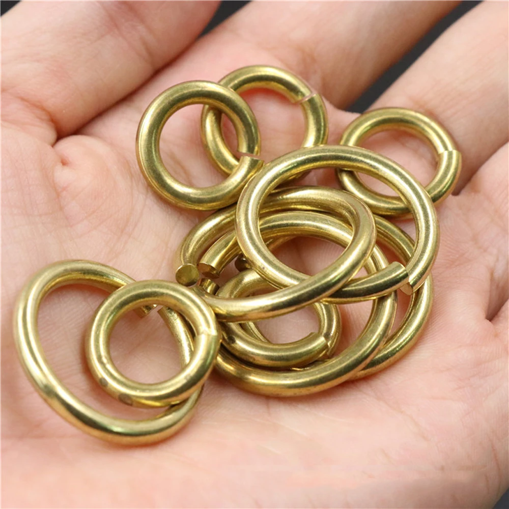 

DIY key O ring open end solid brass leather craft belt buckle 10pcs/lot