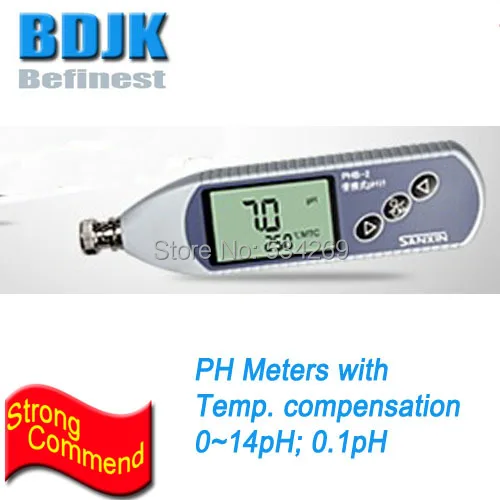 

0~14pH Handheld Digit PH Meters with Manual Temp. Compensation 0.1ph Accuracy