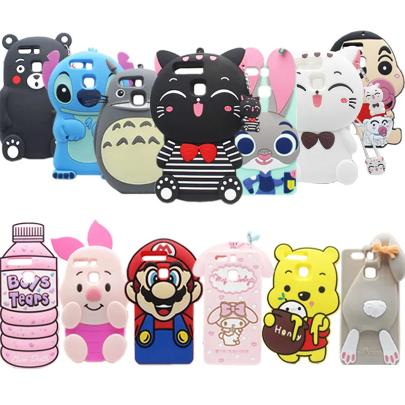 

11 Types For Huawei P9 Lite Case Lovely Cute 3D Cartoon Soft Silicon Cover For Huawei P9 Lite /G9 Lite Mobile Phone Cases