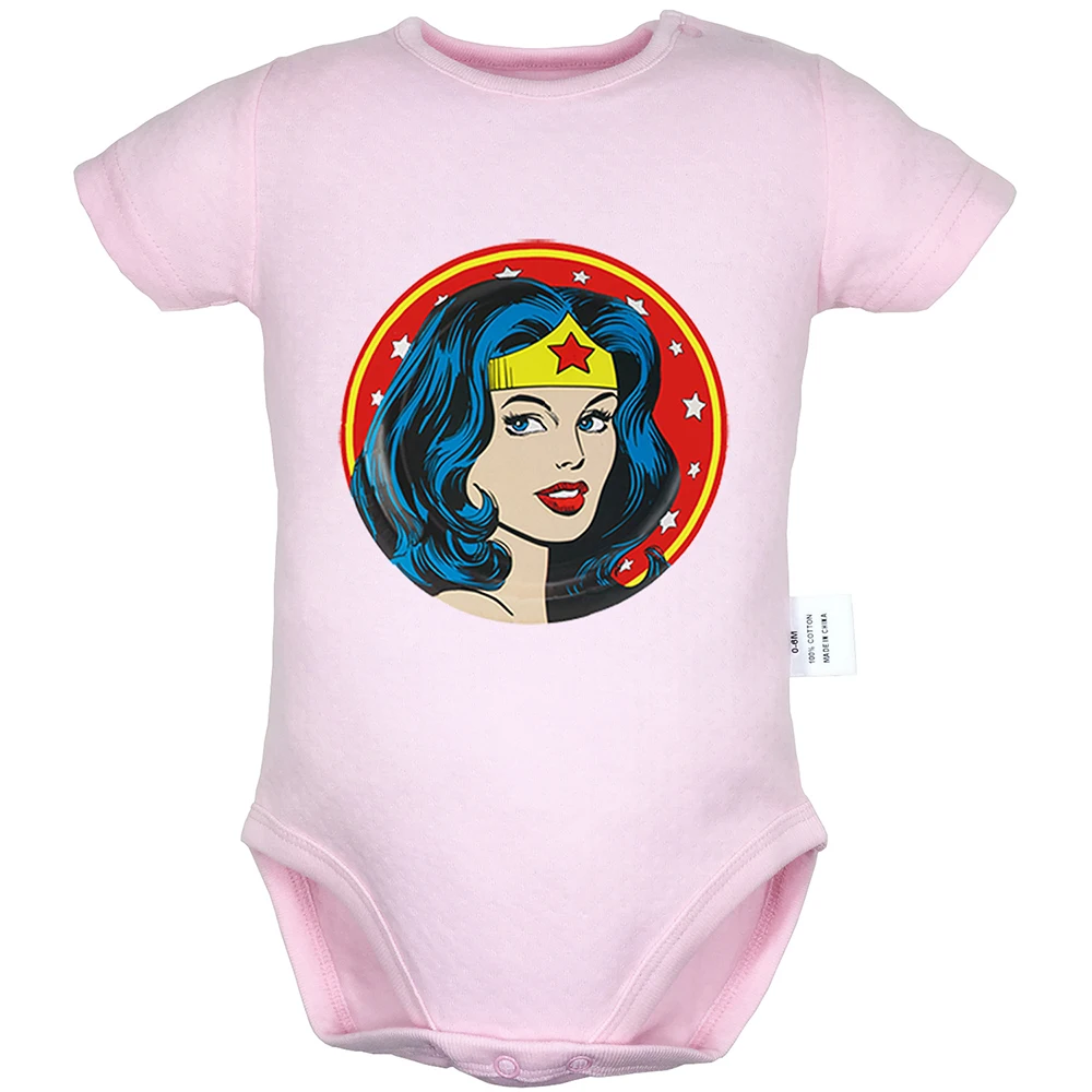 Animation Wonder Woman Newborn Baby Dress Toddler Infant 100/% Cotton Clothes