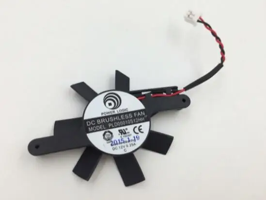 Cheap ATI W5000 professional graphics card radiating fan blade silent single fan blade PLD05010S12HH 12V 0.25A 2 line