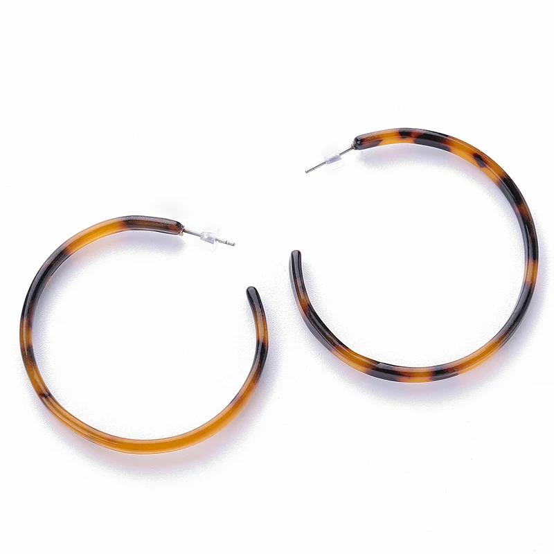 

Acrylic Tortoiseshell Earrings For Women Vintage Brincos Stud Earring Circle Earrings For Women Elegant Jewelry Gfit pendientes