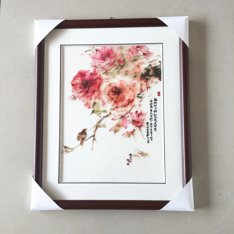 

Suzhou Embroidery Handmade Finished Embroidery Decoration Paintings Peony Not Include Frame 30*40cm