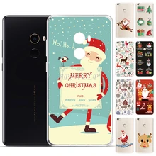 

Happy New Year Merry Christmas Printed Soft Silicone TPU Case for Xiaomi Mi Mix 2 5.99" Anti-Scratch Cover Coque Funda