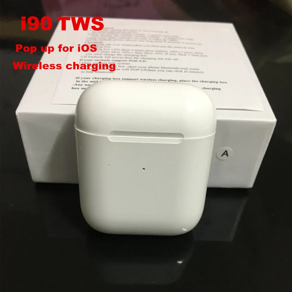 

Newest i90 TWS Wireless Charging Earphone Pop up Window Replica AP2 Size Bluetooth 5.0 Earbuds for Smart Phone Drop Shipping