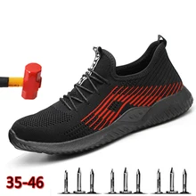 Для мужчин, Рабочая обувь ботинки Сталь носок Кепки дышащий анти-раздавить анти-строительная буровая установка Non-slip Повседневное защитная обувь