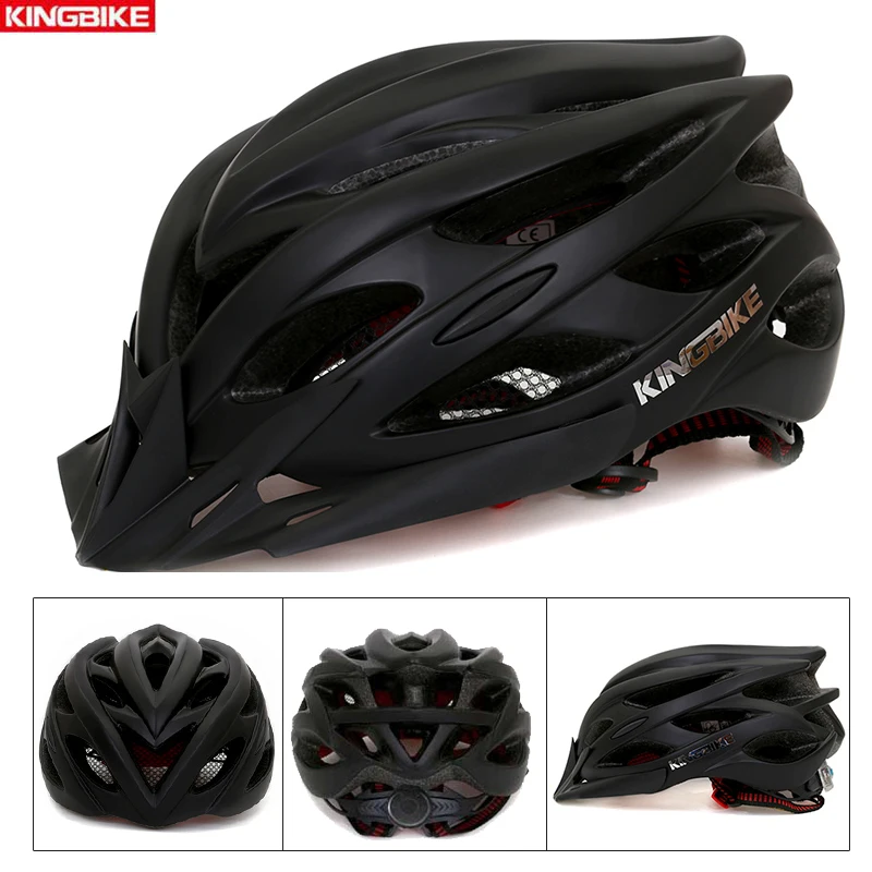 

KINGBIKE Road MTB Helmet Breathable Cycling Helmet Ultralight integrally Molded Men Women EPS Detachable Visor Bike Helmet
