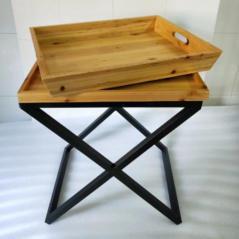 Coffee Table Side Table with Wooden Tray End Table