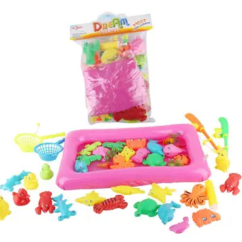 

Bath Toys Set Beach Toy Magnetic Fishing Toys Waterproof Floating Fish Play Sets Learning Education Toy Set For Kids In Stock