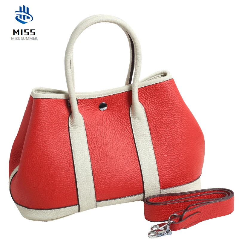 

2019new women's bag Litchi luxury design top layer cowhide Genuine Leather large capacity handbag Fashion shoulder messenger bag