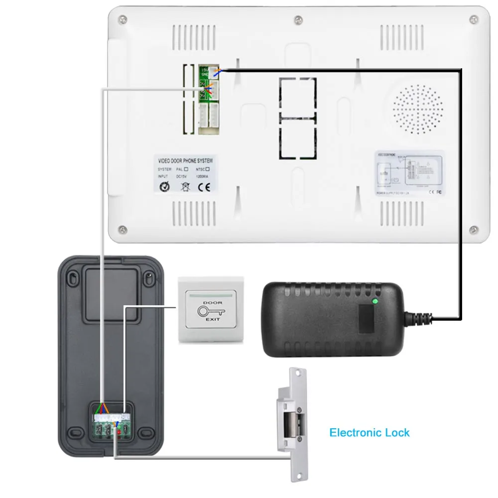 Проводной 7 дюймов Цвет ЖК-дисплей видео-телефон двери видео домофон Системы 1 монитором и 1 RFID IR-CUT Камера+ электромагнитный замок