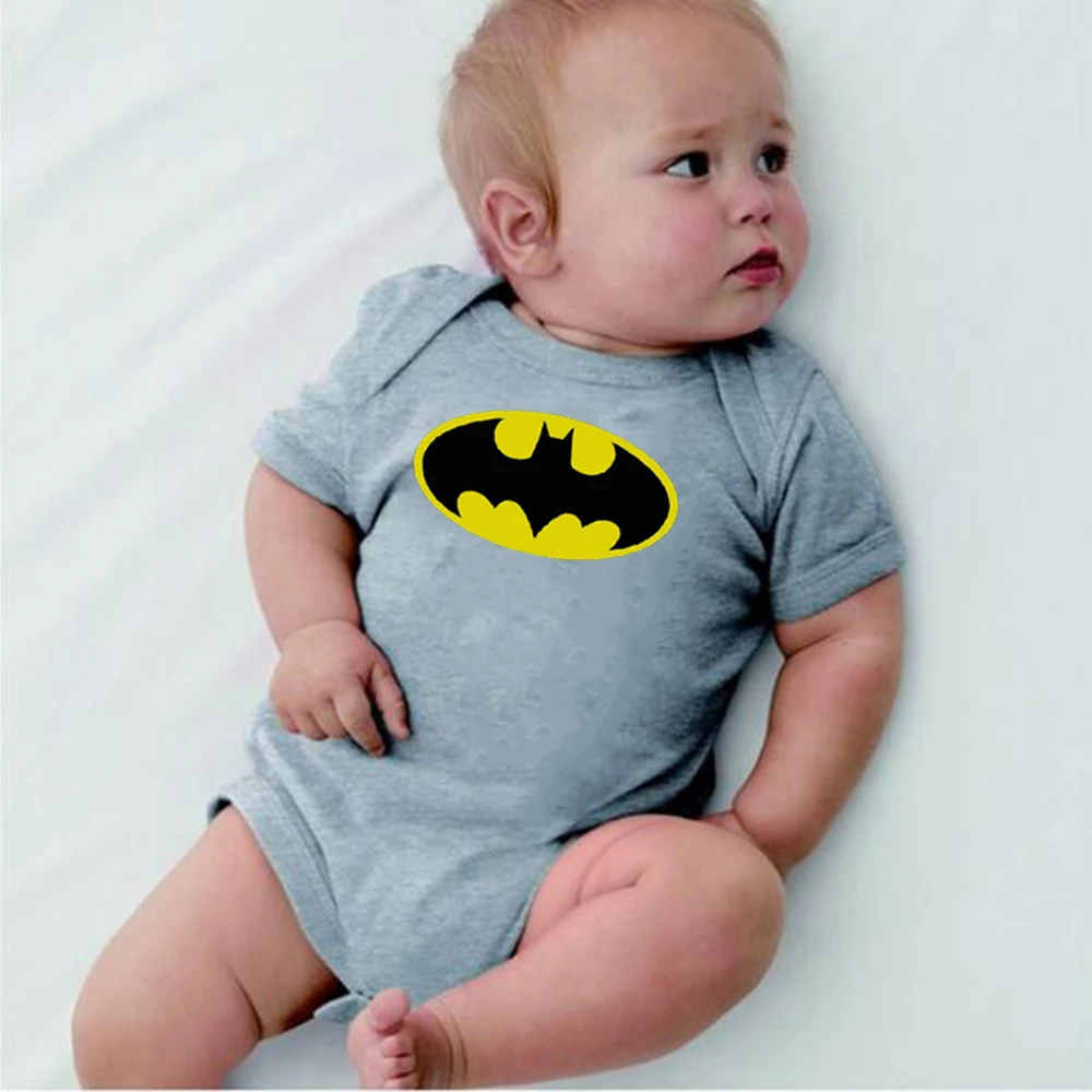 

8colors Baby Costumes Ropa Bebe short Sleeve super hero Baby Rompers Batman Newborn Baby Boy Clothes Birthday Baby Clothes 0-24M