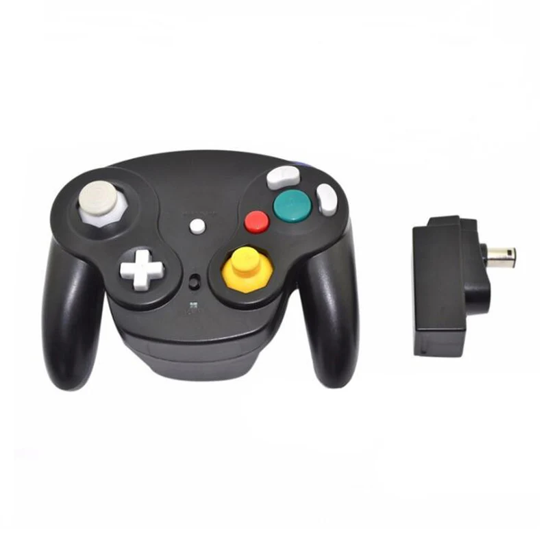 2,4 ГГц Bluetooth беспроводной для Gamecube для NGC контроллер геймпад джойстик для nintendo для MAC компьютера - Цвет: Black