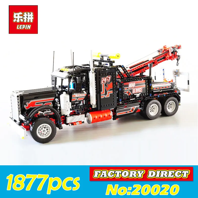 

LEPIN 20020 1877pcs Technic Series The American Heavy Container Trucks Model Building Blocks Bricks Compatible Toy 8285