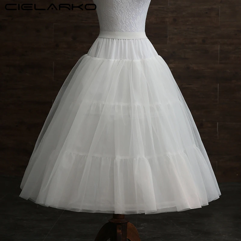 

Cielarko Girls Skirt Kids Petticoat for Formal Gown Tulle Basic Children White Underskirt with Hoops for Wedding Accessories