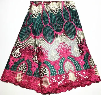 

5yards embroidered french lace fabric with stone white lace fabric african lace fabric 2019 african cord lace fabric ZQ-A92