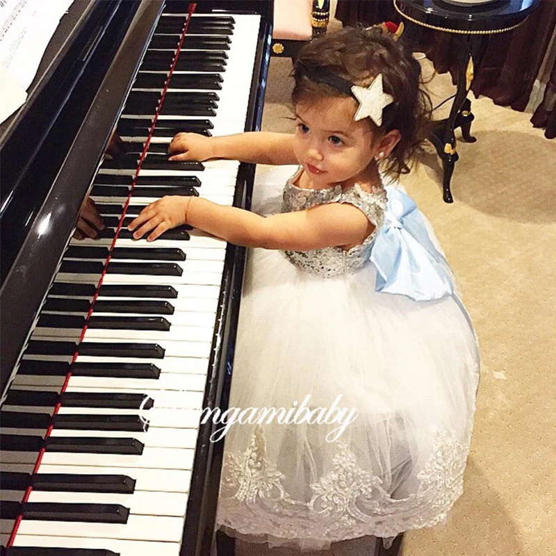 Infant Girls Sequin Party Dresses Summer Strap Backless Children's Costume With Bow Princess For Baby 3 4 5 Kids Clothing | Детская