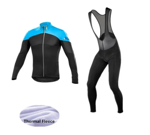 

2019 New Mavic Winter thermal fleece Cycling Clothes NW men's Jersey suit outdoor riding bike MTB clothing warm Bib Pants set