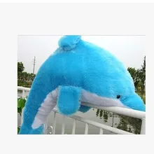 Чучело 120 см синяя плюшевая игрушка Дельфин кукла подарок w1668