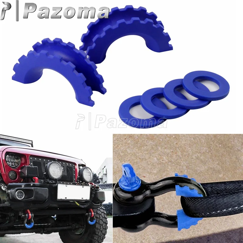 

2pcs 3.25T Shackle Protector Cover 5/8 Shackle Isolator Anti Rattle Protection Towing Parts For Jeep Offroad SUV Car