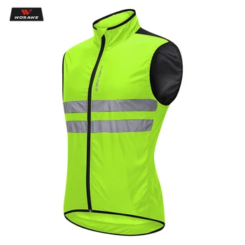 

WOSAWE Motorcycle Reflective Vest High Visibility Jacket Night Rider Motocross Riding Off-Road Safety Vest Cycling MTB Sports