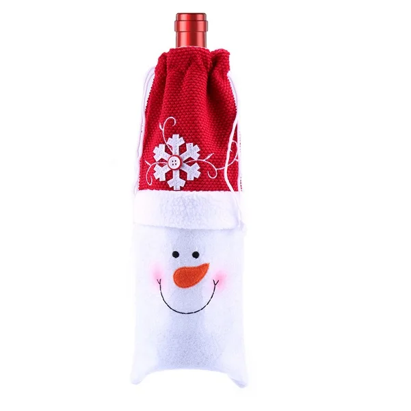 Рождественский подарок, рождественский мешок для бутылки вина, Санта-Клаус, снеговик для бутылки, крышка для обеденного стола, Рождественское украшение для дома, новогодние подарки - Цвет: Show