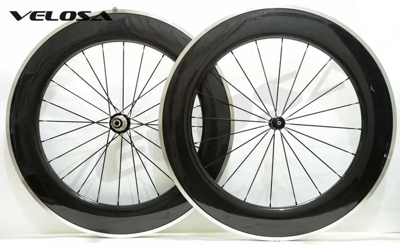 Velosa CA80 88 мм clincher шоссейный велосипед из углеродного сплава, 700C шоссейный велосипед карбоновое колесо с легированной тормозной поверхностью