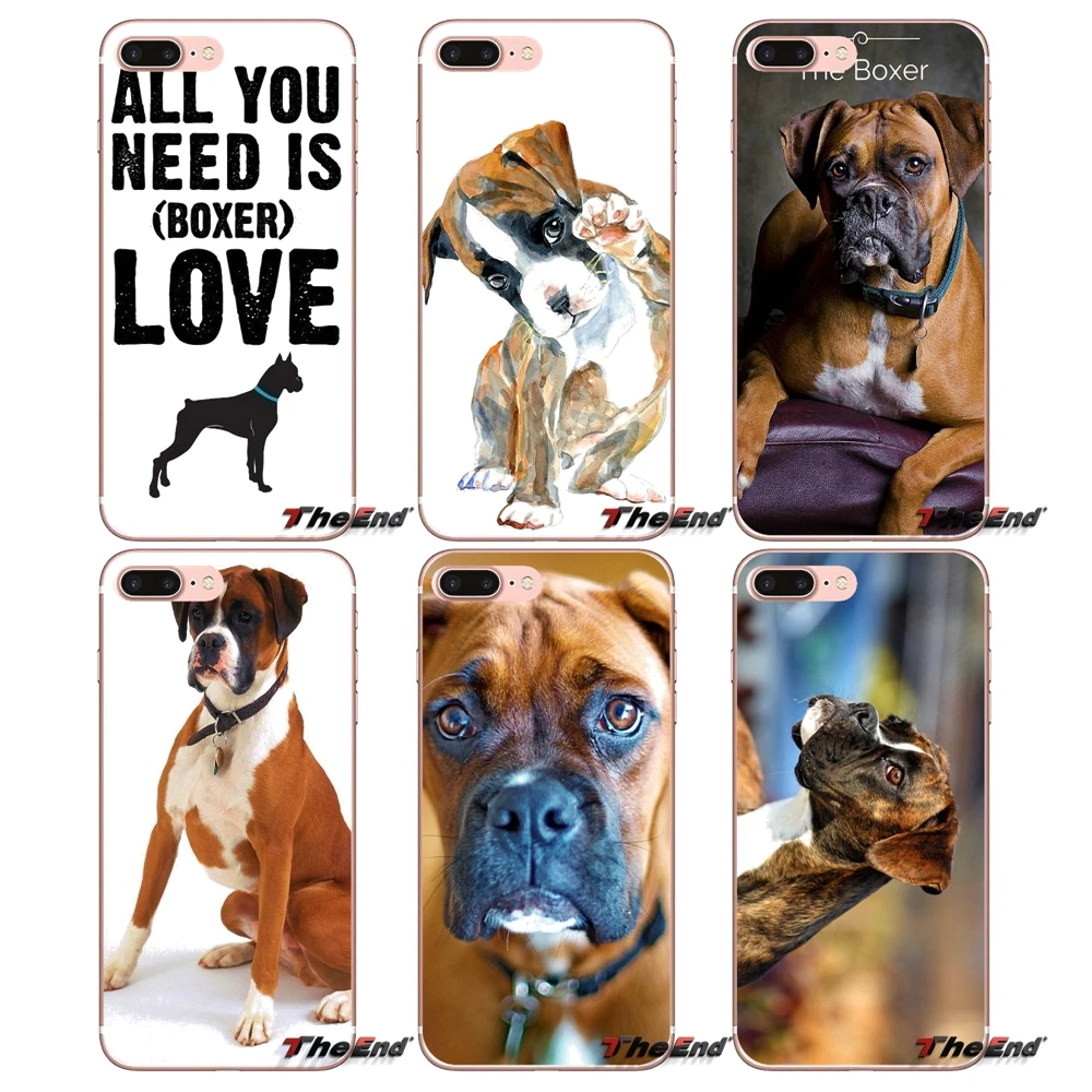 Боксер собака щенки для Samsung Galaxy S2 S3 S4 S5 MINI S6 S7 edge S8 S9 Plus Note 2 3 4 5 8 Coque Fundas Чехлы