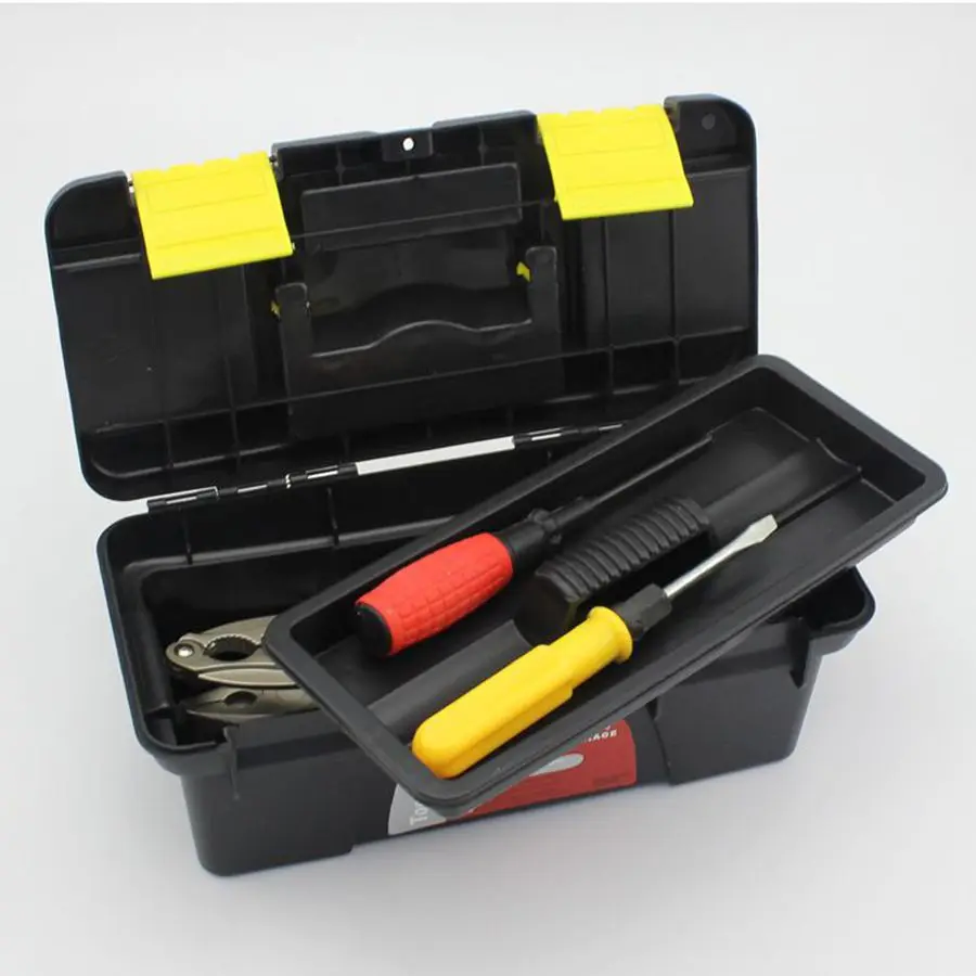 Small Size Portable Tool Box Large Capacity Double Layer Tool Storage Box Removable Design Portable Suitcase