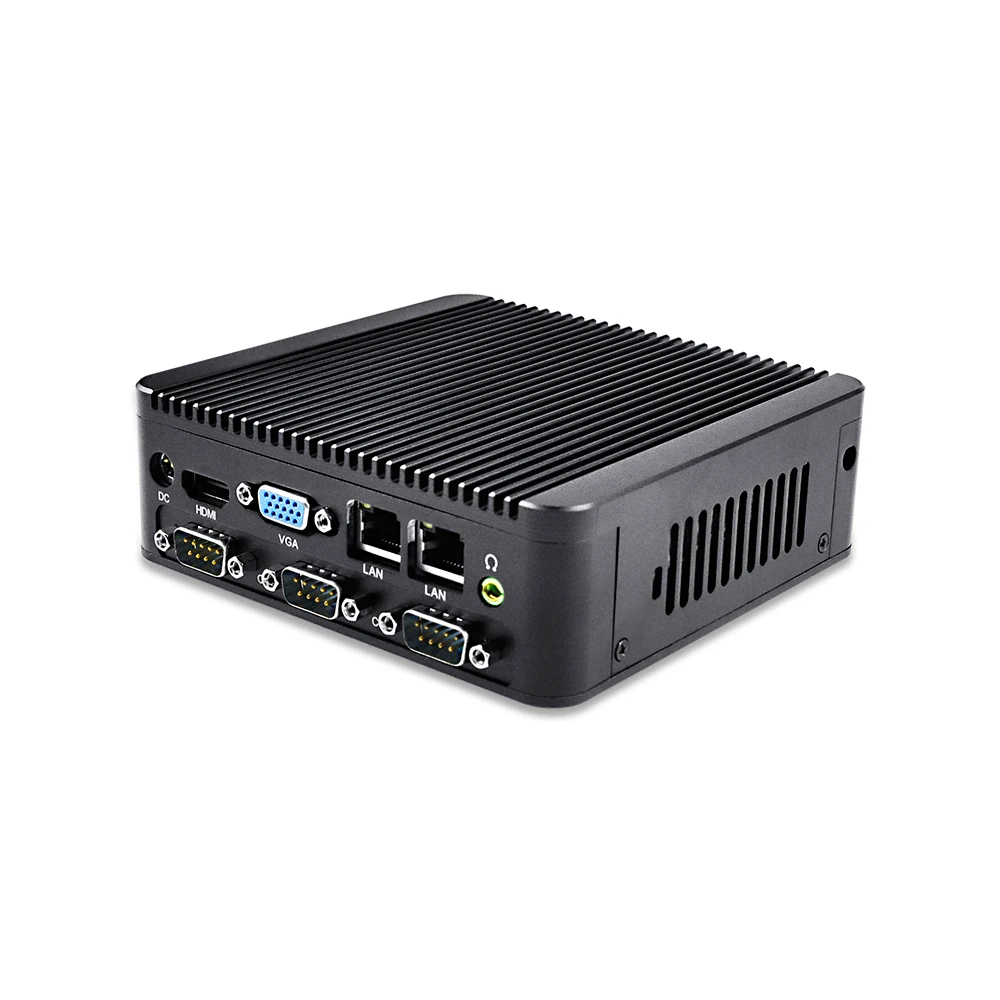 OEM/ODM безвентиляторный мини-ПК Qotom Q180P/Q190P с celeron J1800/J1900 на плате 1080P 4 последовательный порт двойной lan мультимедийный плеер