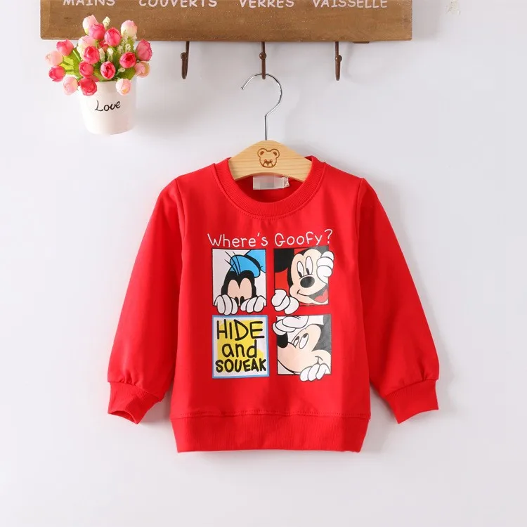 Baby Toddler Kids Audel Cotton Character Print Long Sleeve O-neck T-shirts Character Print Kids G190
