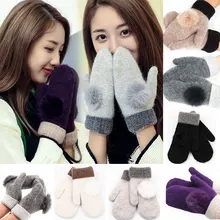 Valink, новые модные женские зимние толстые мягкие теплые вязаные перчатки теплые носки для девочек женские перчатки варежки высокого качества