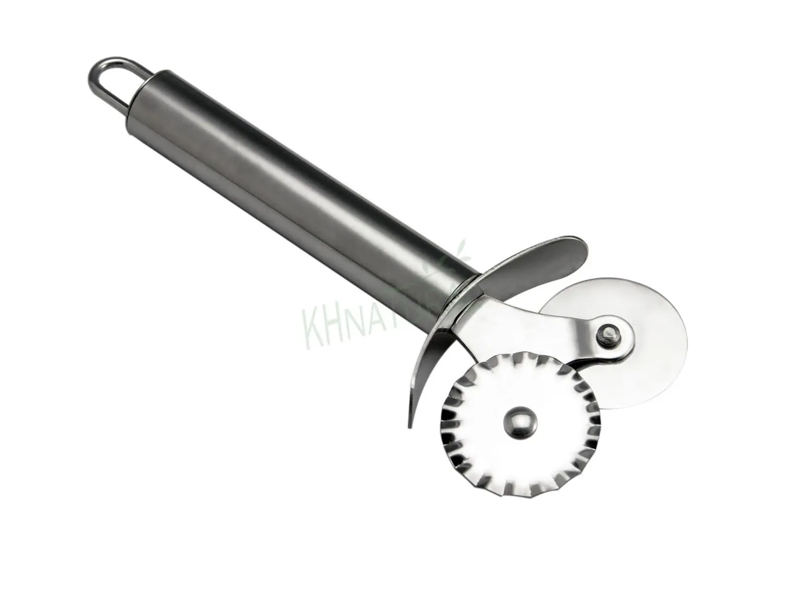 

Stainless Steel Wheel Cutter Flat & Fluted Wheel Pizza Pastry Pasta Dough