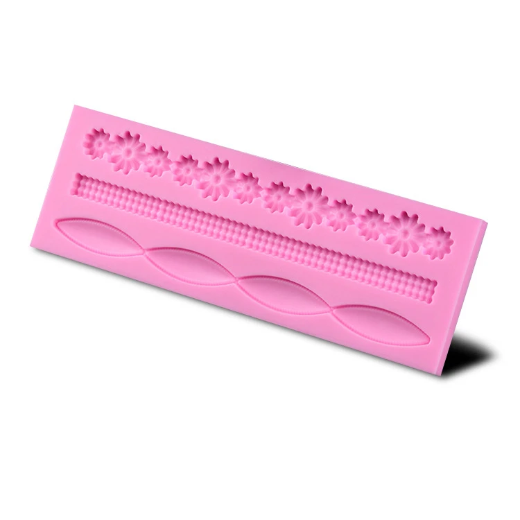 

3 Kinds Flower, Pearl , necklace Chocolate Candy Jello 3D Silicone Fondant Lace Mold Mould Cake Decoration/Pastry Tools E728