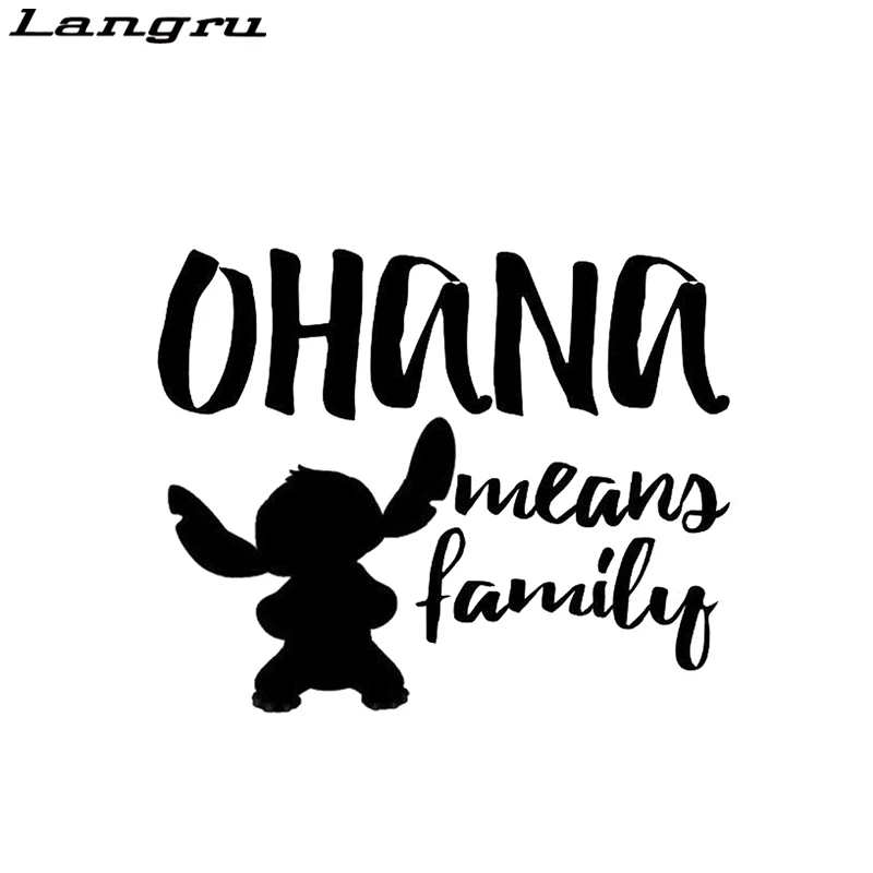 Langru Ohana значит семья наклейка на машину мотоцикл виниловая аксессуары