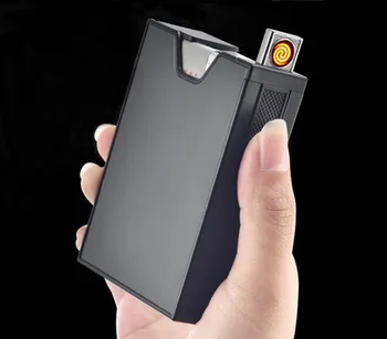 

USB Lighter cigarette case for 20 cigarettes pack