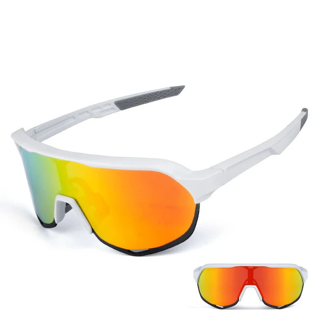 Kongsam поляризованные велосипедные солнцезащитные очки для улицы MTB спортивные велосипедные очки Gafas ciclismo велосипедные очки велосипедные солнцезащитные очки - Цвет: White