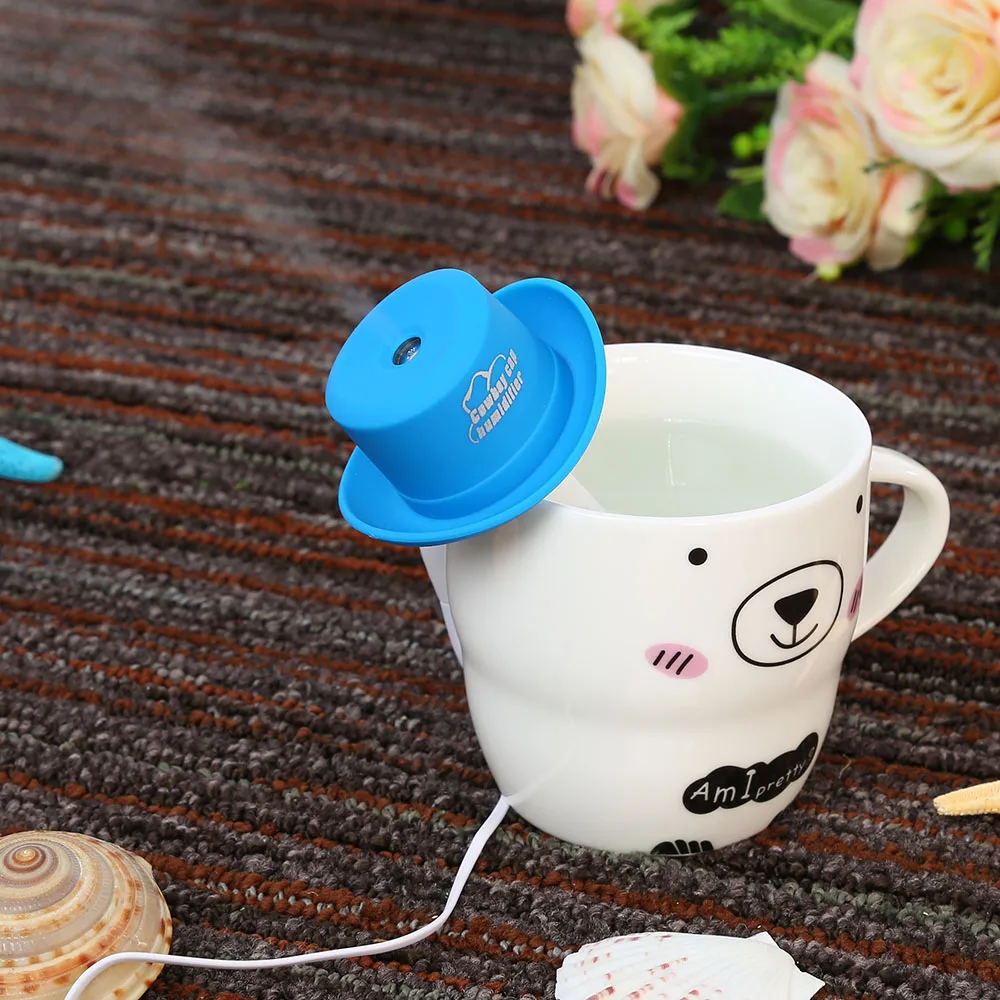 

Portable USB Mini Ultrasonic Humidifier Cowboy Air Humidifier Essential Oil Diffuser Office Household Aromatherapy Mist Maker