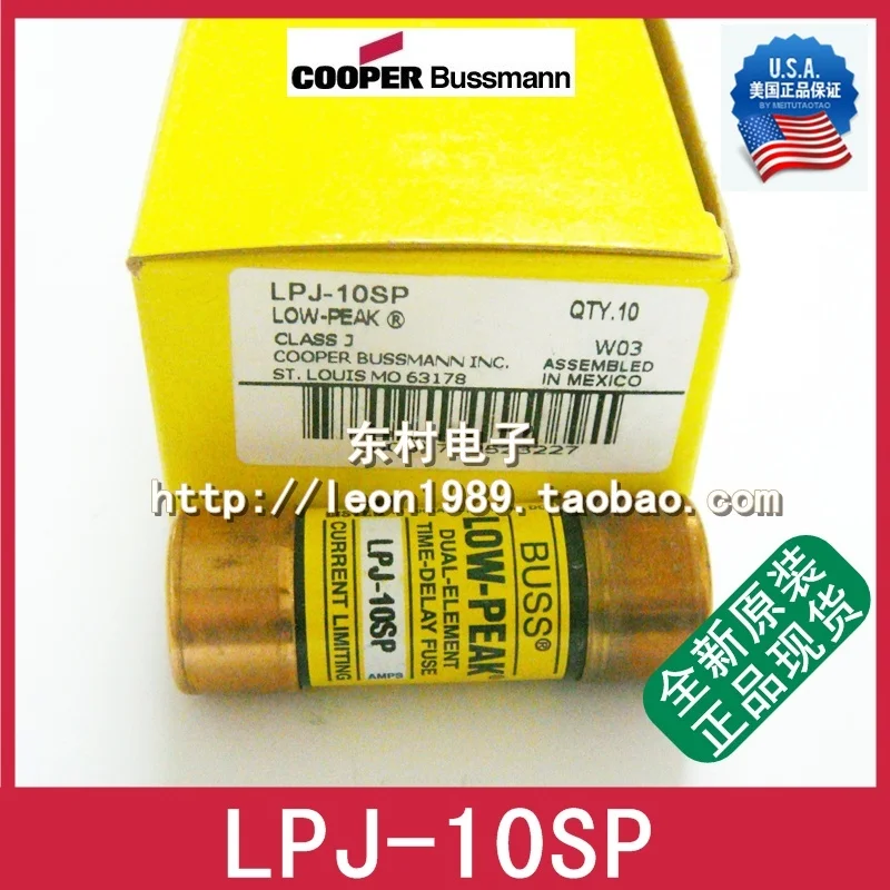 

[SA]United States BUSSMANN Fuses BUSS LOW-PEAK fuse LPJ-10SP 10A 600VAC--5PCS/LOT