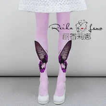 Принцесса сладкий Лолита pantyhoseJapanese девушка прекрасный бабочка колготки с принтом LKW71
